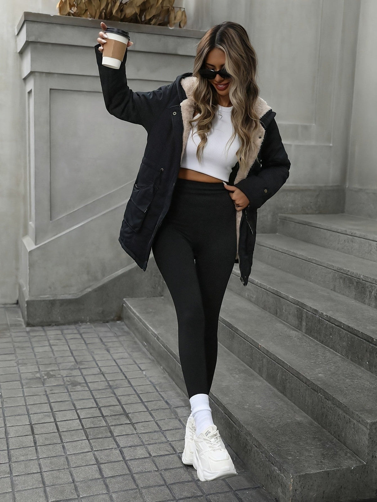 Warmer Parka aus Hochwertigem Lammfell