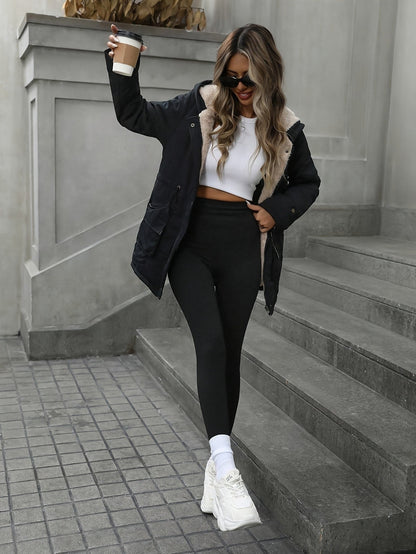 Warmer Parka aus Hochwertigem Lammfell